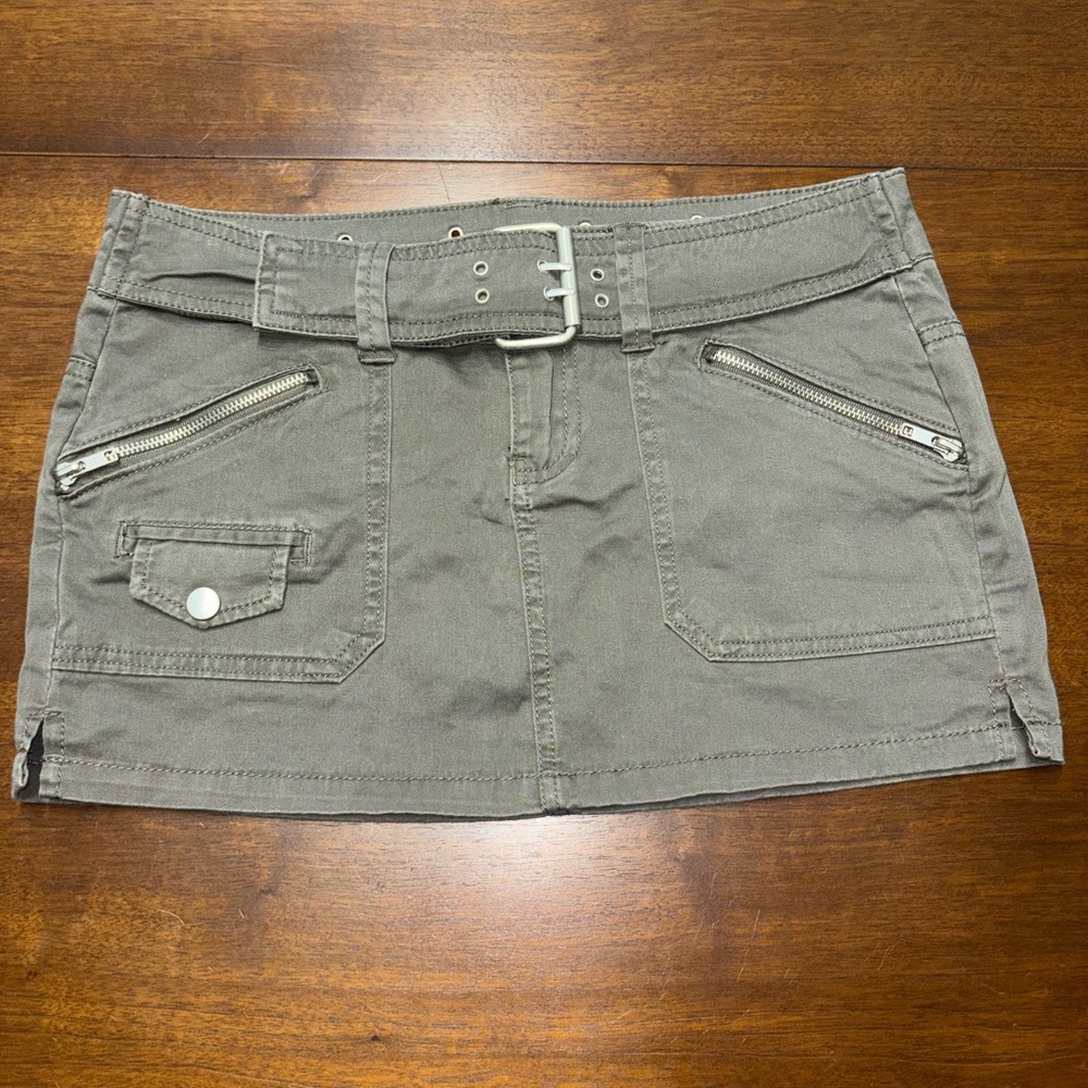 Rue21 Gray Cargo Mini Skirt Casual